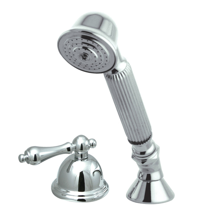 Kingston Heirloom KSK3351ALTR - Vintage Deck Mount Hand Shower with Diverter for Roman Tub Faucet, Polished Chrome
