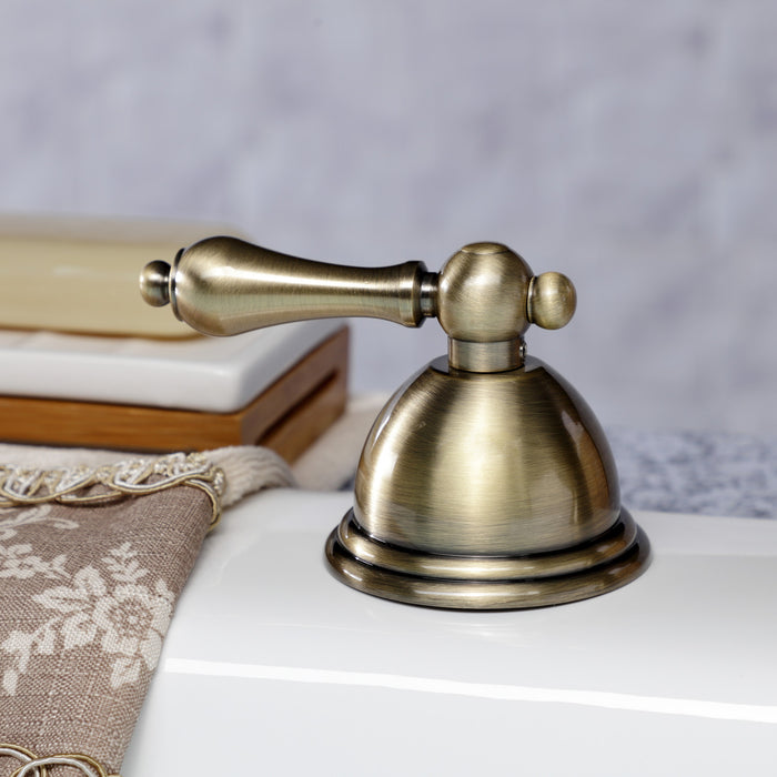 Kingston Heirloom KSK3353ALTR - Vintage Deck Mount Hand Shower with Diverter for Roman Tub Faucet, Antique Brass