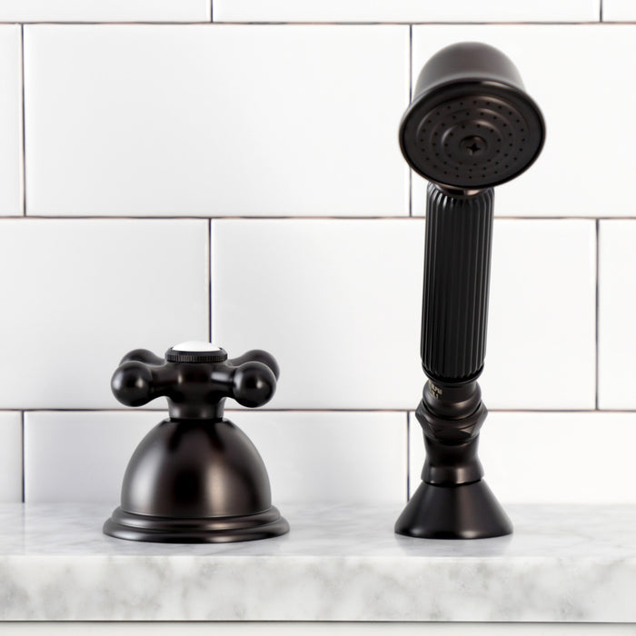 Kingston Heirloom KSK3355AXTR Deck Mount Hand Shower with Diverter for Roman Tub Faucet, Oil Rubbed Bronze