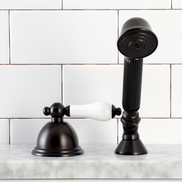 Kingston Heirloom KSK3355PLTR - Vintage Deck Mount Hand Shower with Diverter for Roman Tub Faucet, Oil Rubbed Bronze