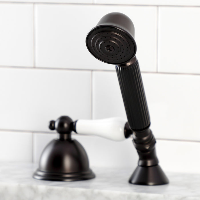 Kingston Heirloom KSK3355PLTR - Vintage Deck Mount Hand Shower with Diverter for Roman Tub Faucet, Oil Rubbed Bronze