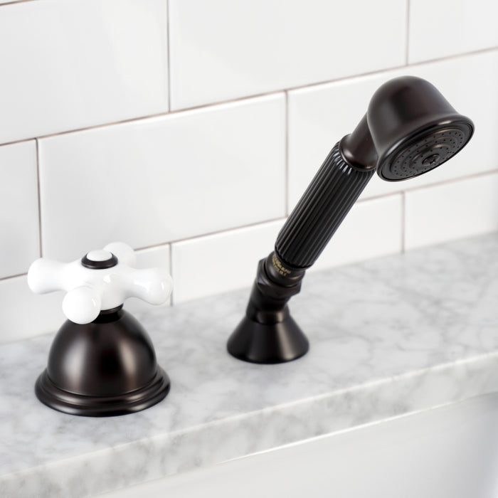 Kingston Heirloom KSK3355PXTR - Vintage Deck Mount Hand Shower with Diverter for Roman Tub Faucet, Oil Rubbed Bronze