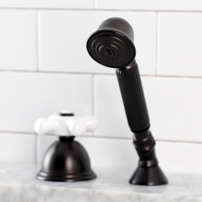 Kingston Heirloom KSK3355PXTR - Vintage Deck Mount Hand Shower with Diverter for Roman Tub Faucet, Oil Rubbed Bronze