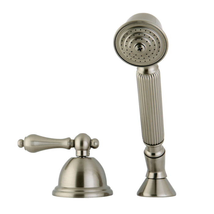 Kingston Heirloom KSK3358ALTR - Vintage Deck Mount Hand Shower with Diverter for Roman Tub Faucet, Brushed Nickel