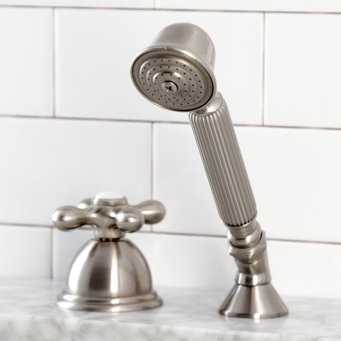 Kingston Heirloom KSK3358AXTR Deck Mount Hand Shower with Diverter for Roman Tub Faucet, Brushed Nickel