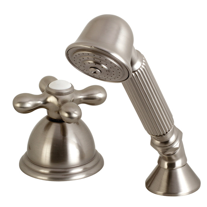 Kingston Heirloom KSK3358AXTR Deck Mount Hand Shower with Diverter for Roman Tub Faucet, Brushed Nickel