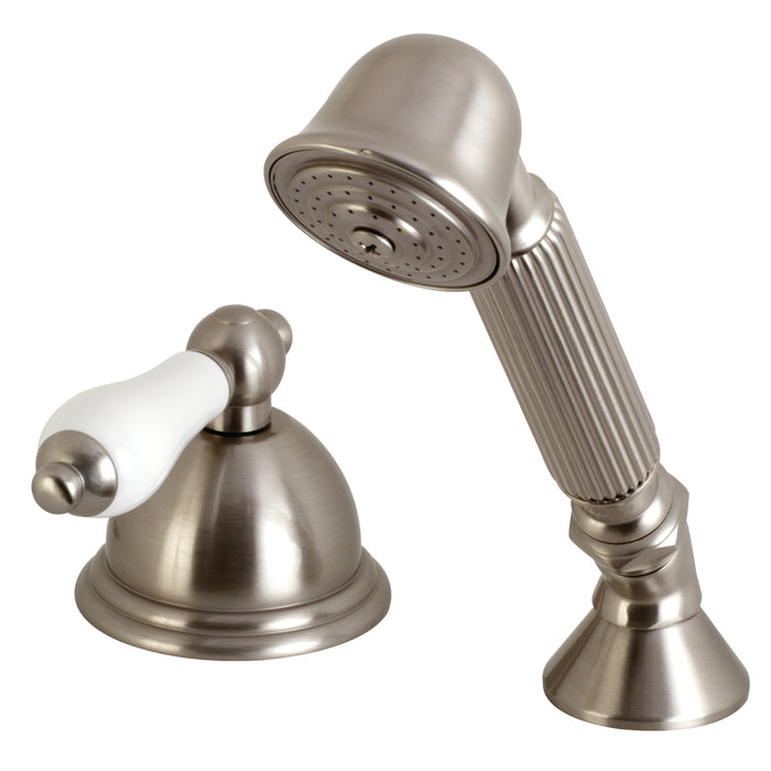 Kingston Heirloom KSK3358PLTR - Vintage Deck Mount Hand Shower with Diverter for Roman Tub Faucet, Brushed Nickel