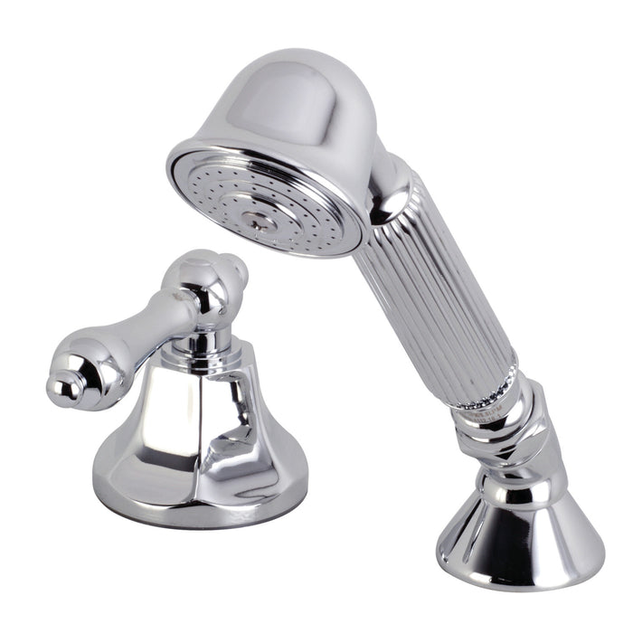 Kingston Tulare KSK4301ALTR Deck Mount Hand Shower with Diverter for Roman Tub Faucet, Polished Chrome