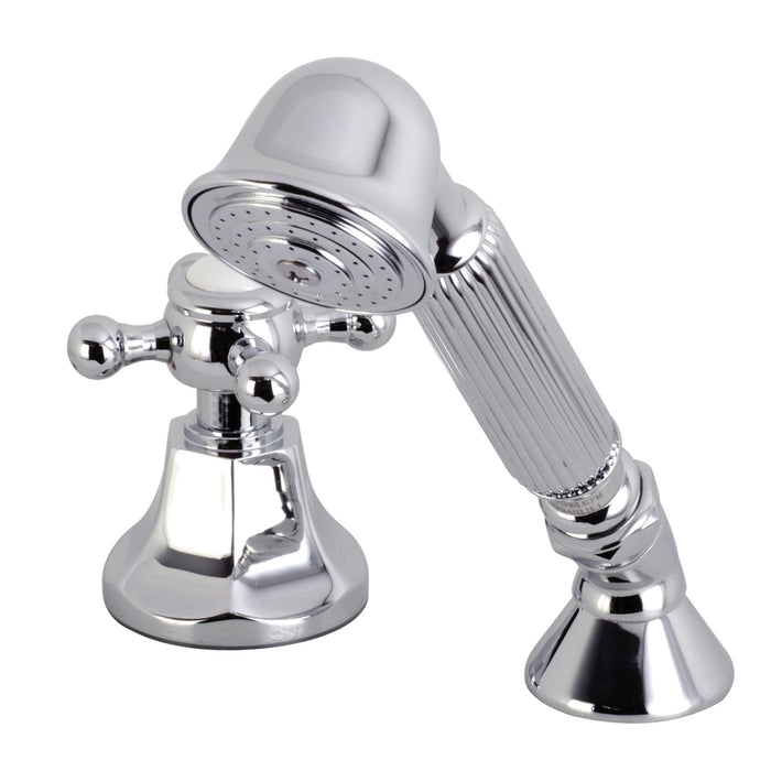 Kingston Tulare KSK4301BXTR Deck Mount Hand Shower with Diverter for Roman Tub Faucet, Polished Chrome
