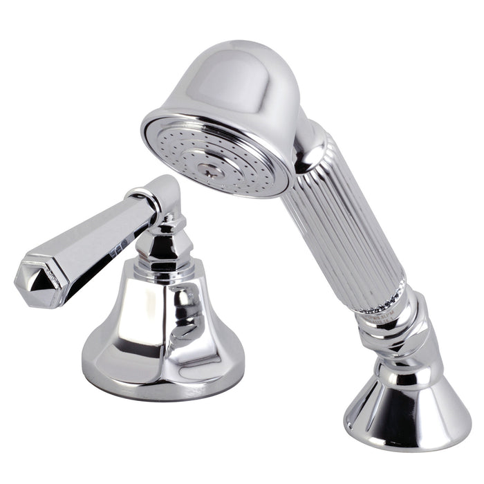 Kingston Tulare KSK4301HLTR Deck Mount Hand Shower with Diverter for Roman Tub Faucet, Polished Chrome