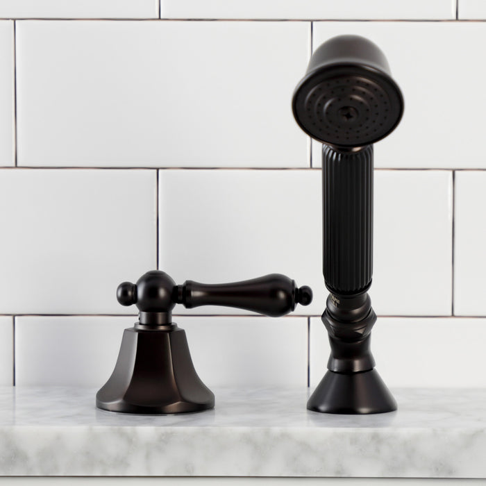 Kingston Tulare KSK4305ALTR Deck Mount Hand Shower with Diverter for Roman Tub Faucet, Oil Rubbed Bronze