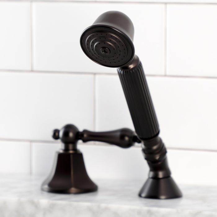 Kingston Tulare KSK4305ALTR Deck Mount Hand Shower with Diverter for Roman Tub Faucet, Oil Rubbed Bronze