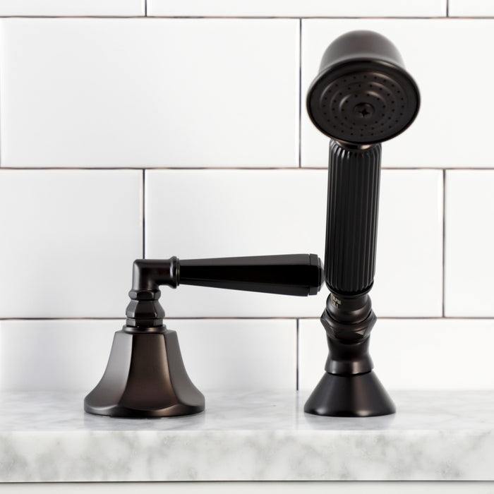 Kingston Tulare KSK4305HLTR Deck Mount Hand Shower with Diverter for Roman Tub Faucet, Oil Rubbed Bronze