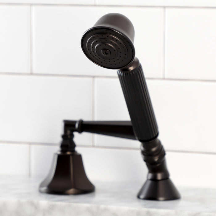 Kingston Tulare KSK4305HLTR Deck Mount Hand Shower with Diverter for Roman Tub Faucet, Oil Rubbed Bronze