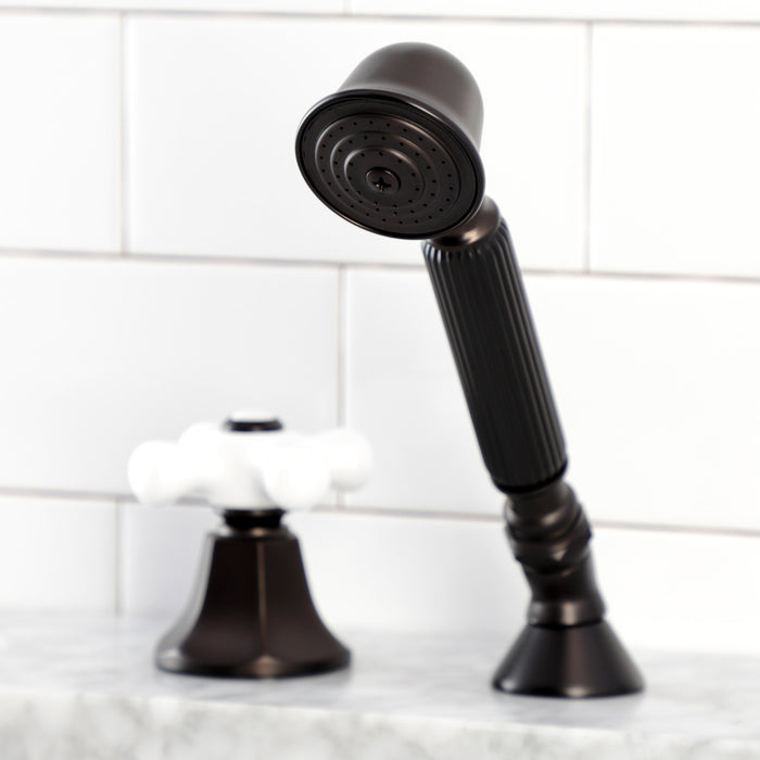 Kingston Tulare KSK4305PXTR Deck Mount Hand Shower with Diverter for Roman Tub Faucet, Oil Rubbed Bronze