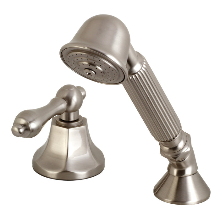 Kingston Tulare KSK4308ALTR Deck Mount Hand Shower with Diverter for Roman Tub Faucet, Brushed Nickel