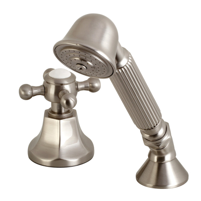 Kingston Tulare KSK4308BXTR Deck Mount Hand Shower with Diverter for Roman Tub Faucet, Brushed Nickel