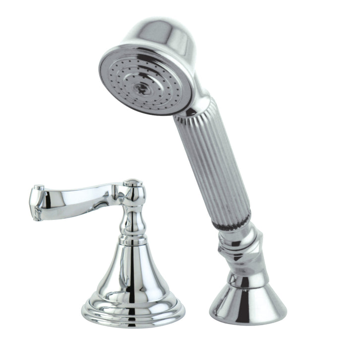 Kingston Tulare KSK5361FLTR Deck Mount Hand Shower with Diverter for Roman Tub Faucet, Polished Chrome