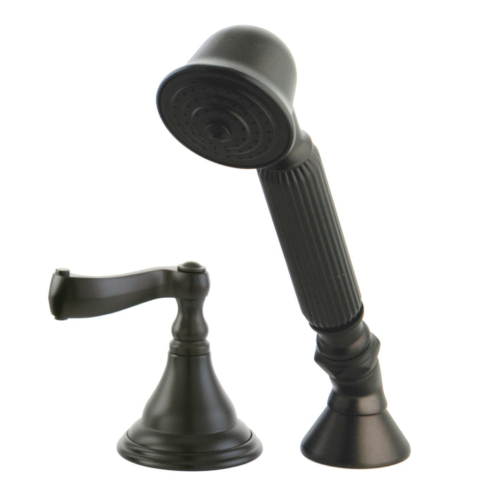 Kingston Tulare KSK5365FLTR Deck Mount Hand Shower with Diverter for Roman Tub Faucet, Oil Rubbed Bronze
