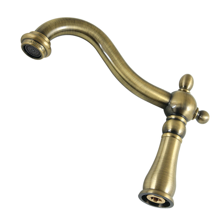 Heritage KSP1263 1.8 GPM 6-1/2 Inch Brass Faucet Spout, Antique Brass