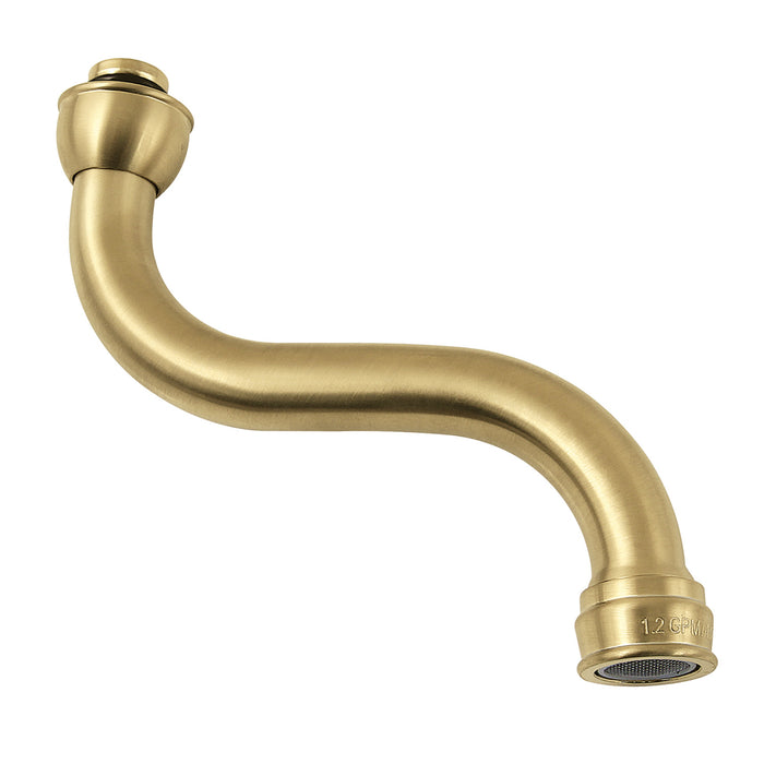 Kingston KSP2117 1.2 GPM Brass Faucet Spout, Brushed Brass