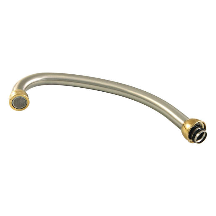 Kingston KSP214SNPB Brass Faucet Spout, Brushed Nickel/Polished Brass