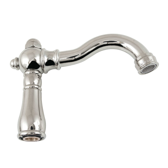 Vintage KSP3256 5-1/2" Brass Faucet Spout, 1.8 GPM, Polished Nickel