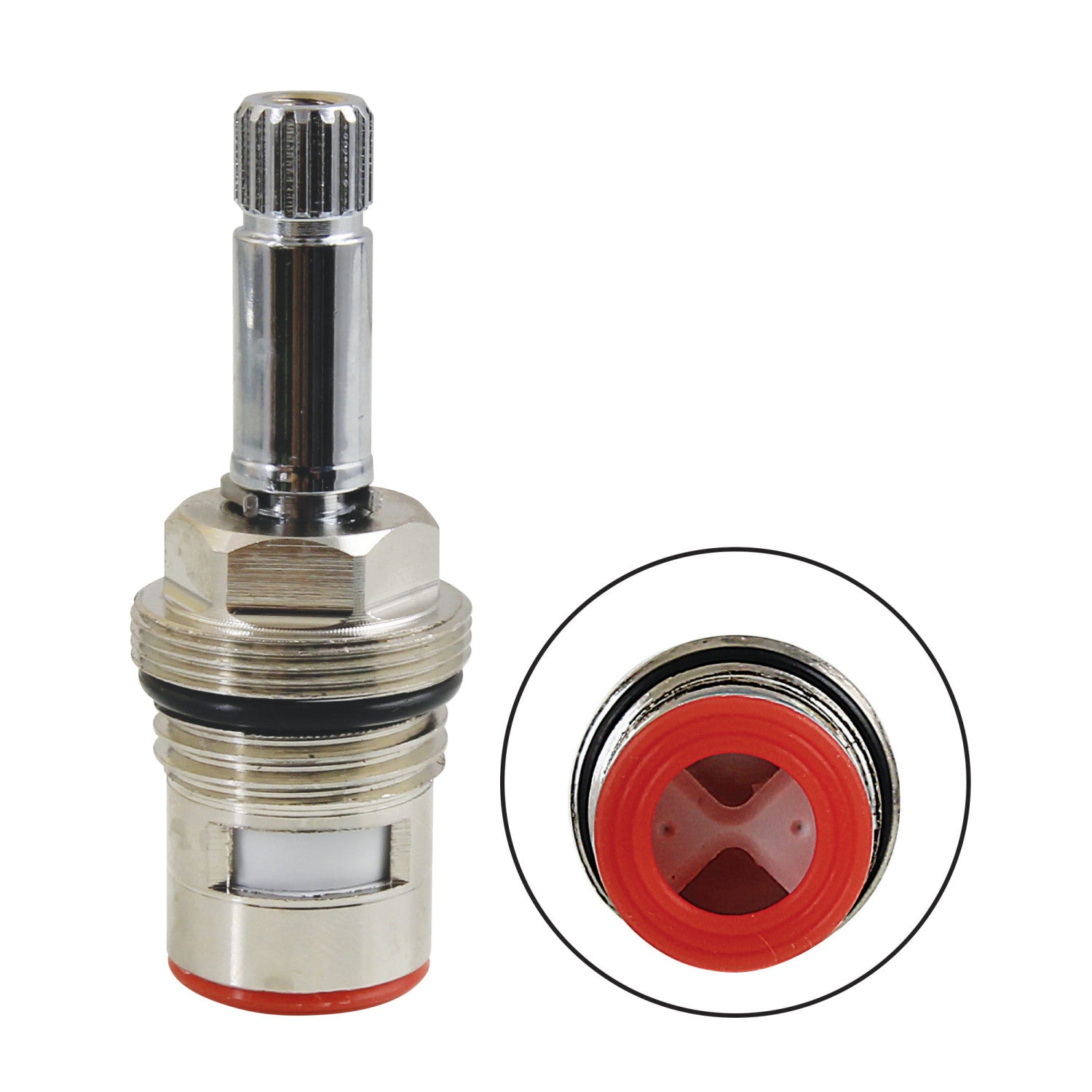 Kingston Brass Cold Water Cartridge - Polished Chrome Replacement For Faucets 1/2-14 NPSM
