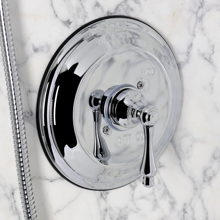 Kingston KSS3631AL Pressure Balanced Shower System with Slide/Grab Bar and Hand Shower, Polished Chrome
