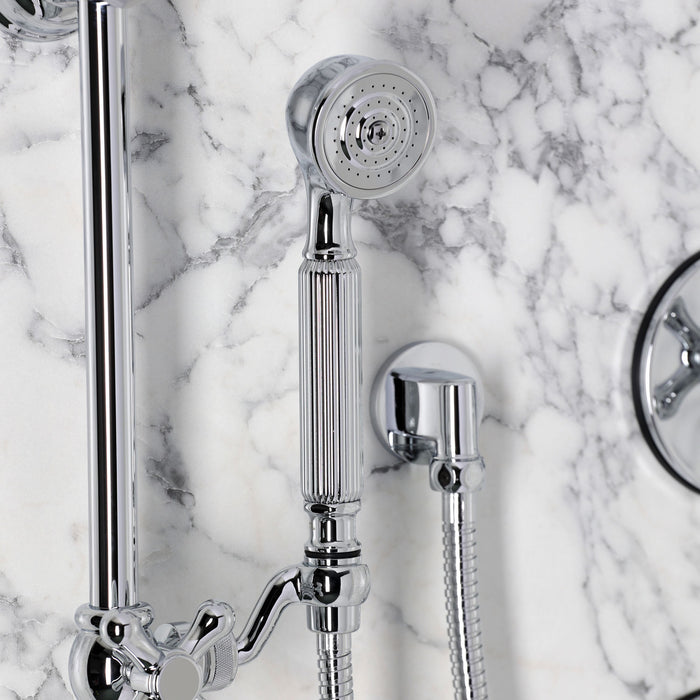 Kingston KSS3631AL Pressure Balanced Shower System with Slide/Grab Bar and Hand Shower, Polished Chrome