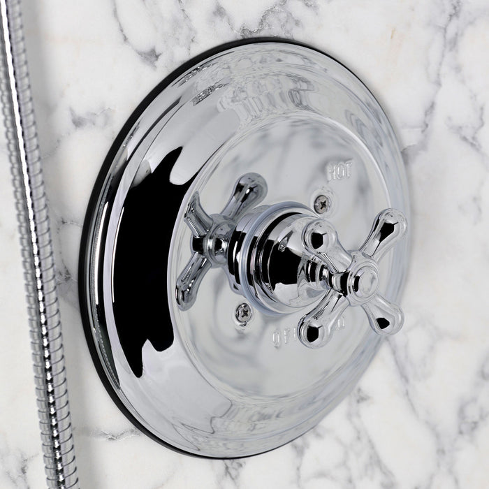 Kingston KSS3631AX Pressure Balanced Shower System with Slide Bar and Hand Shower, Polished Chrome