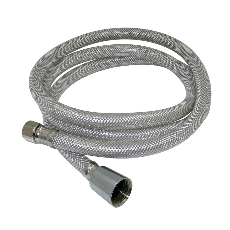 Kingston Brass Nyloom 60-Inch Kitchen Faucet Spray Hose – Silver Gray/Polished Chrome, 1/4-18 NPSM X 1/2-14 NPSM Connections