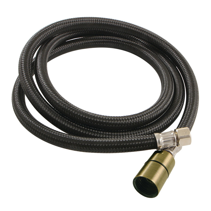 Kingston Nyloom KSSLSPR3K 60-Inch PVC Kitchen Spray Hose, Silver Gray/Antique Brass