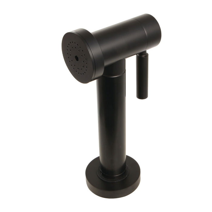 Kingston KSSPR0K Brass Kitchen Faucet Side Sprayer with Black Grip, Matte Black