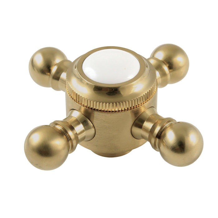 Kingston Buckingham KTHBX7 Metal Toilet Tank Lever Handle (Cross Shape), Brushed Brass