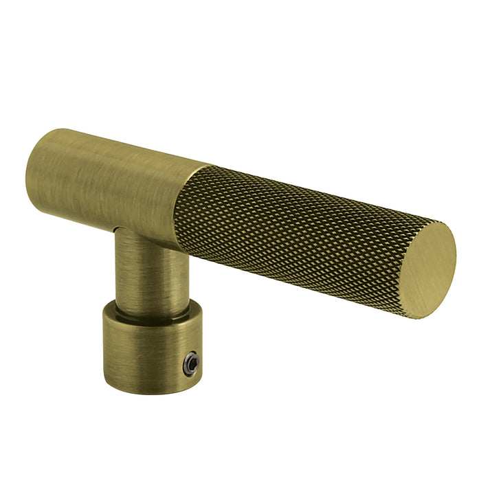 Convergent KTHKNL3 Metal Knurled Lever Handle, Antique Brass