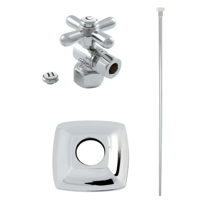 Kingston Tulare KTK110P1 - Gehry Traditional Plumbing Toilet Trim Kit with Flange, Polished Chrome