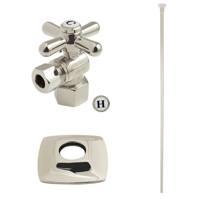 Kingston Tulare KTK110P6 - Gehry Traditional Plumbing Toilet Trim Kit with Flange, Polished Nickel