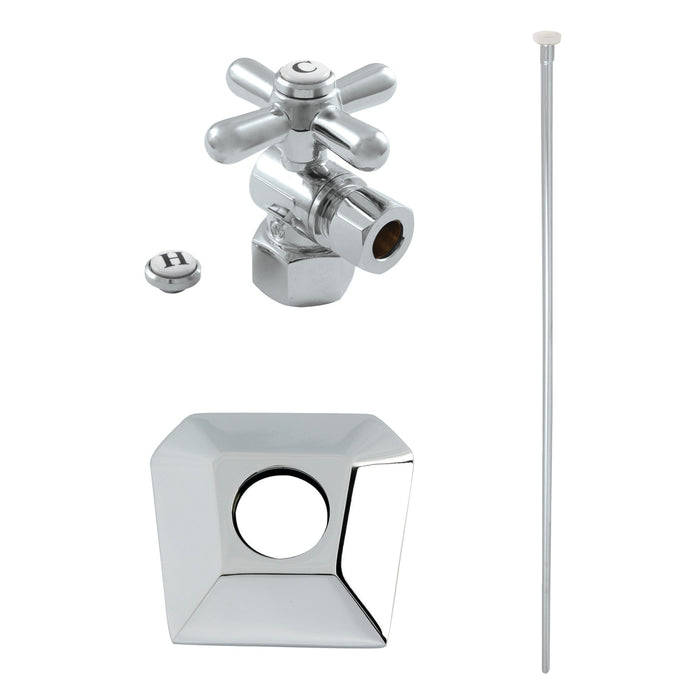Kingston Tulare KTK130P1 - Trapeze Traditional Plumbing Toilet Trim Kit with Flange, Polished Chrome