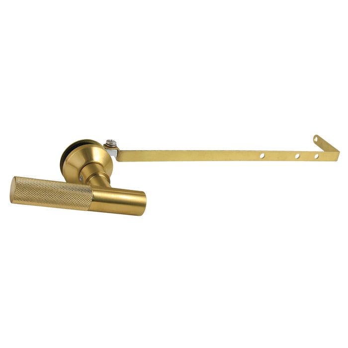 Kingston Sona KTKNLD7 - Convergent Universal Front or Side Mount Toilet Tank Lever with Knurled Handle, Brushed Brass
