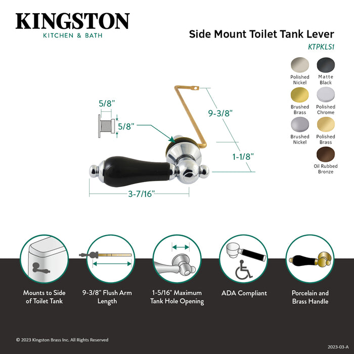 Kingston Heirloom KTPKLS2 - Duchess Side Mount Toilet Tank Lever, Polished Brass