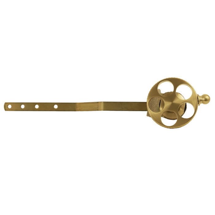 Kingston Sona KTRKX7 - Webb Front Mount Toilet Tank Lever with Knurled Handle, Brushed Brass