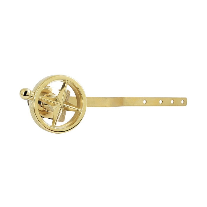 Kingston Sona KTRNK2 - Levante Front Mount Toilet Tank Lever with Knurled Handle, Polished Brass