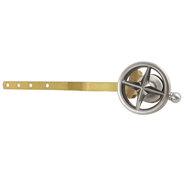 Kingston Sona KTRNK8 - Levante Front Mount Toilet Tank Lever with Knurled Handle, Brushed Nickel