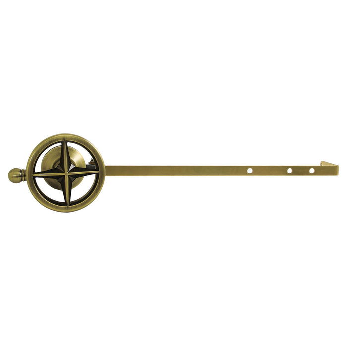 Kingston Sona KTRNKD3 - Levante Universal Front or Side Mount Toilet Tank Lever with Knurled Handle, Antique Brass