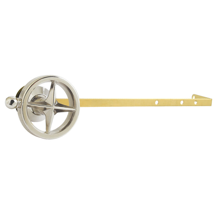 Kingston Sona KTRNKD6 - Levante Universal Front or Side Mount Toilet Tank Lever with Knurled Handle, Polished Nickel