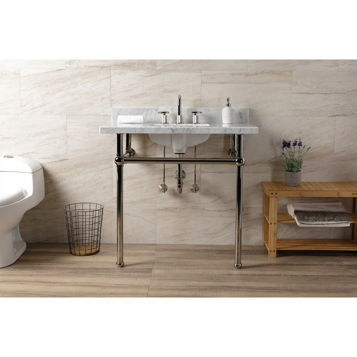 KINGSTON Brass Templeton KVBH3622M8SQ6 36-Inch Carrara Marble