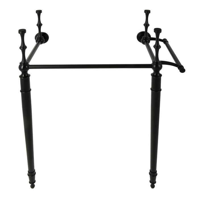 Kingston Edwardian KVPB2215330 Brass Console Sink Legs with Towel Bar, Matte Black