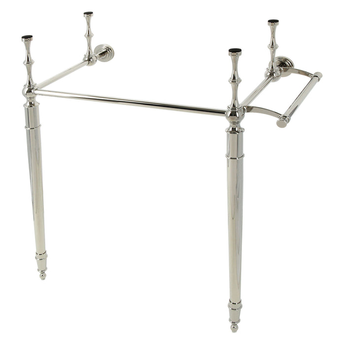 Kingston Edwardian KVPB2215336 Brass Console Sink Legs with Towel Bar, Polished Nickel