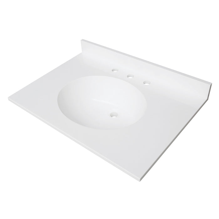 Wimbeldon KVPB3122A38 31-Inch Solid Surface Vanity Top, Glossy White